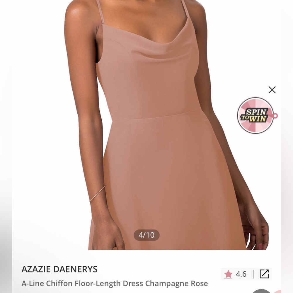 Azazie Daenerys champagne rose dress
